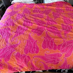 DVF Studio Pink and Orange Duvet Cover with Bold Abstract Design